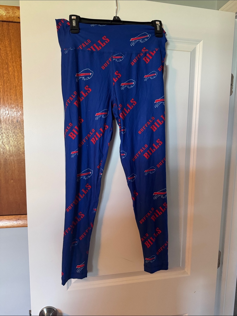 NFL Royal Blue and Red Buffalo Print Sleepwear Leggings
